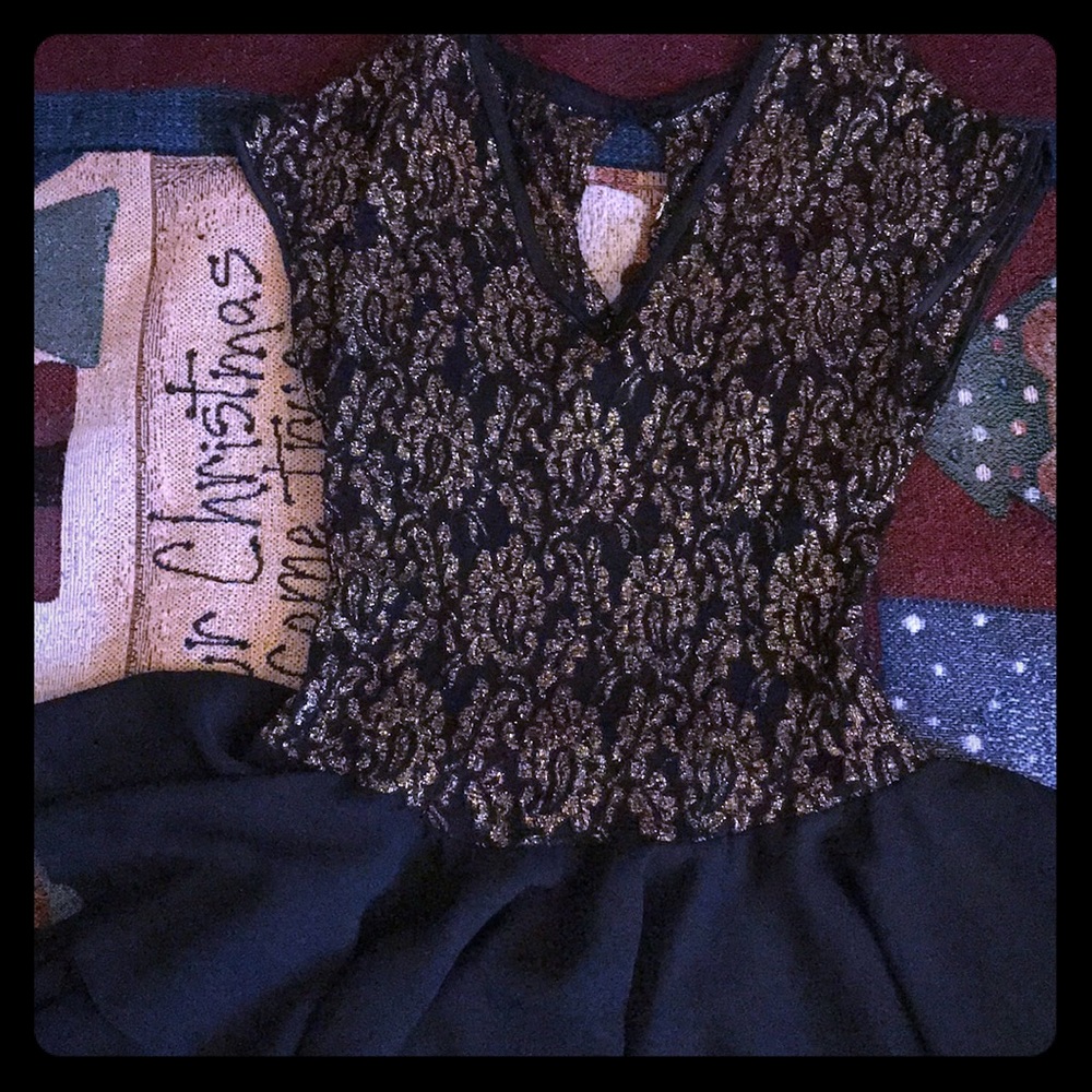 Gold & black formal dress